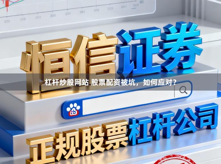 杠杆炒股网站 股票配资被坑，如何应对？