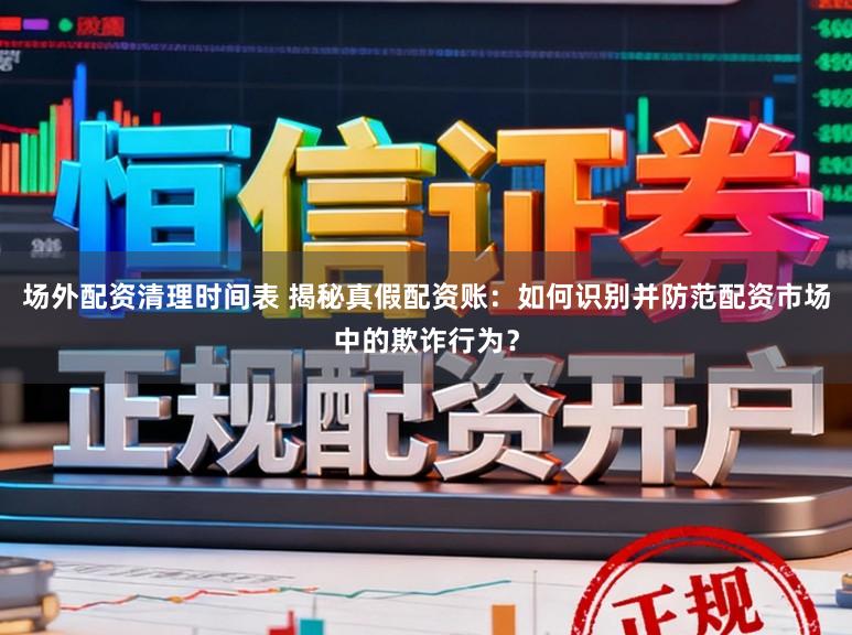 场外配资清理时间表 揭秘真假配资账：如何识别并防范配资市场中的欺诈行为？